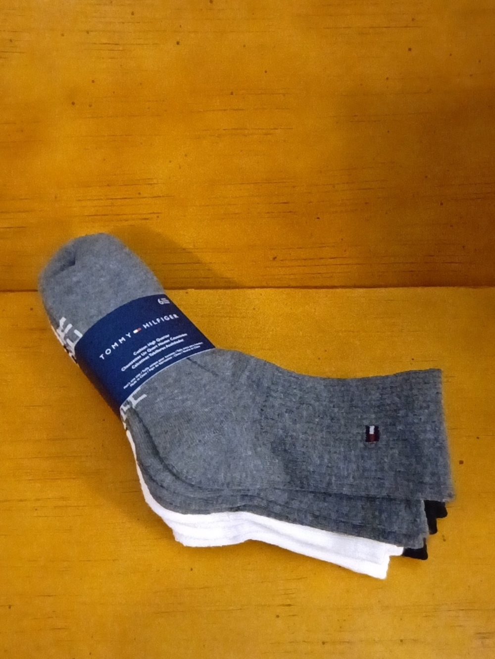 Tommy Hilfiger Gray & White Crew Socks Pack